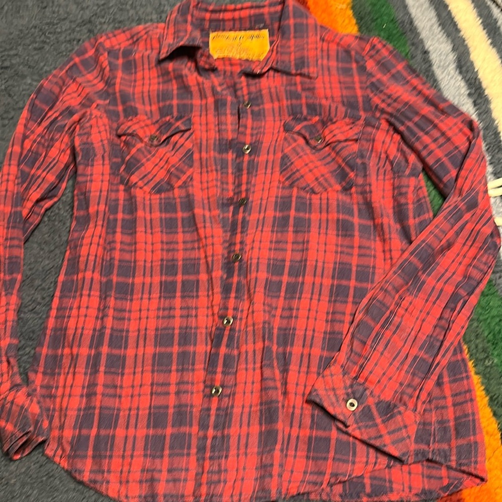 Long sleeve  Button down flannel women’s large